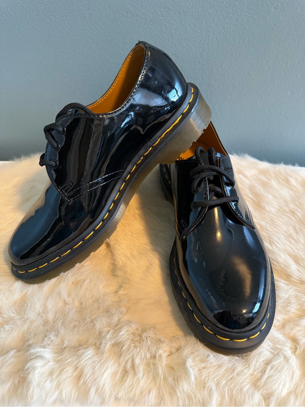 Dr. Martens 1461 Patent Leather Black Low Top Oxford High Shine Shoes